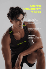 Men's Velocity Tank - Charcoal Black