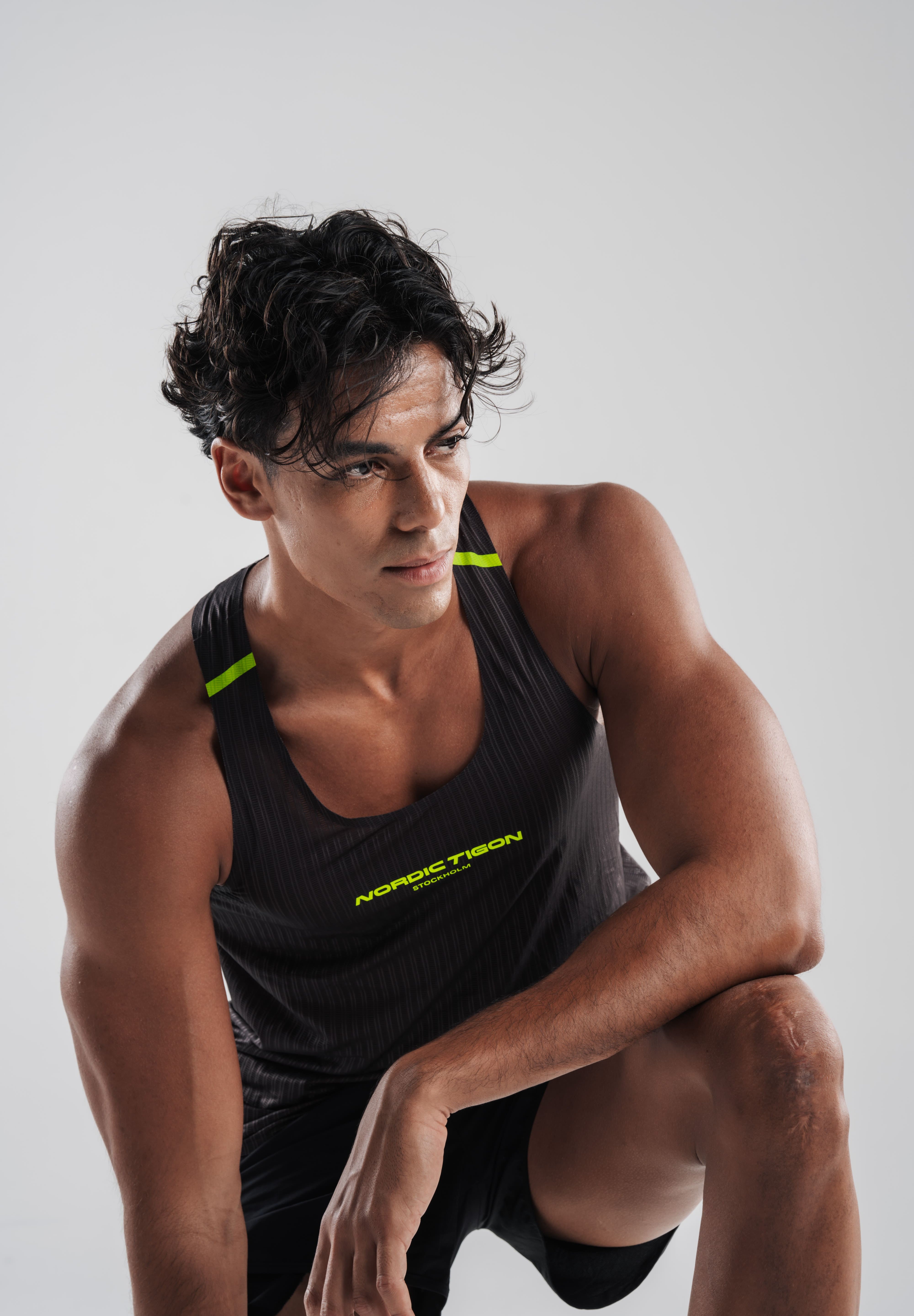 Men's Velocity Tank - Charcoal Black