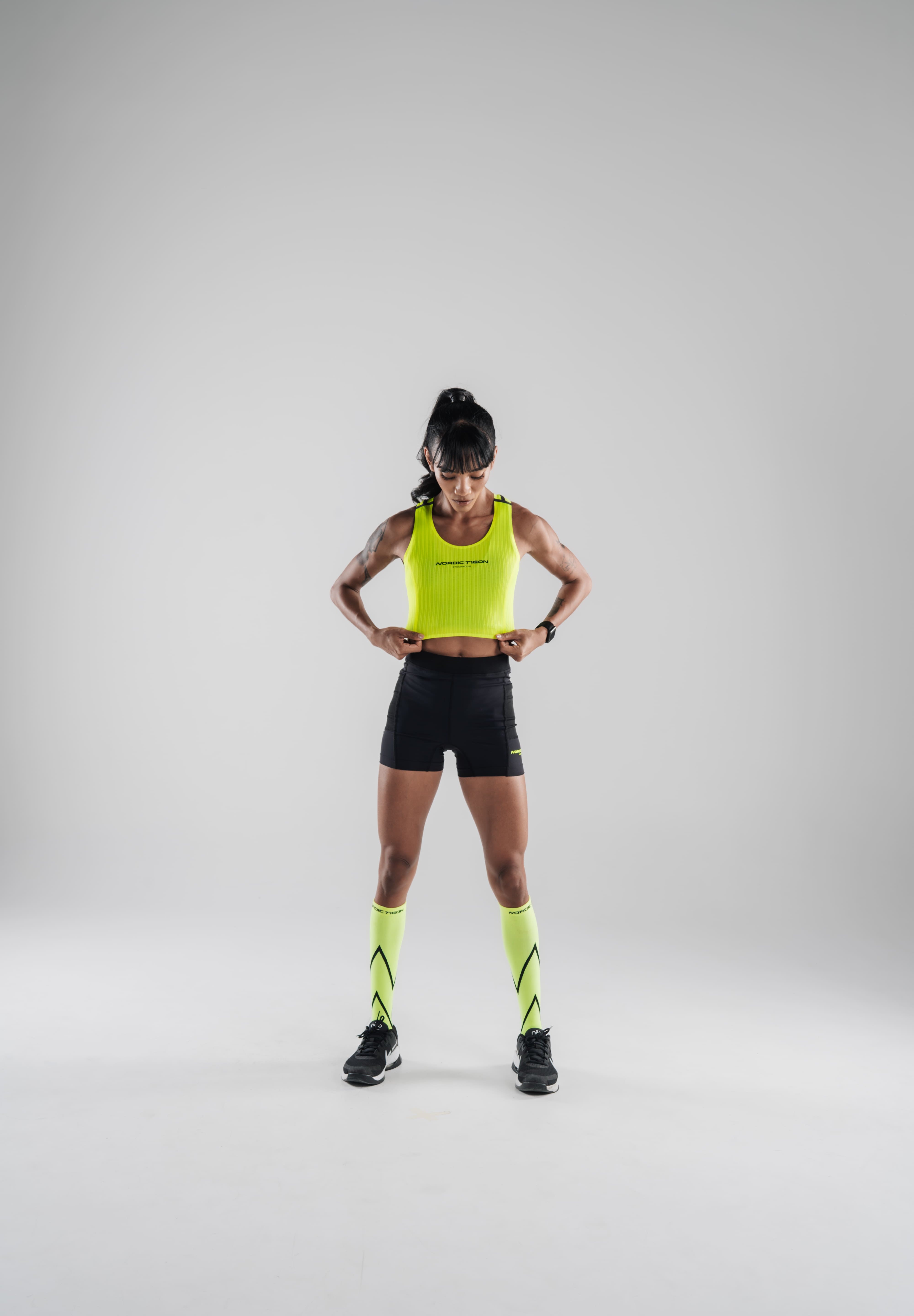 Women's Velocity Cropped Tank - Flash Yellow