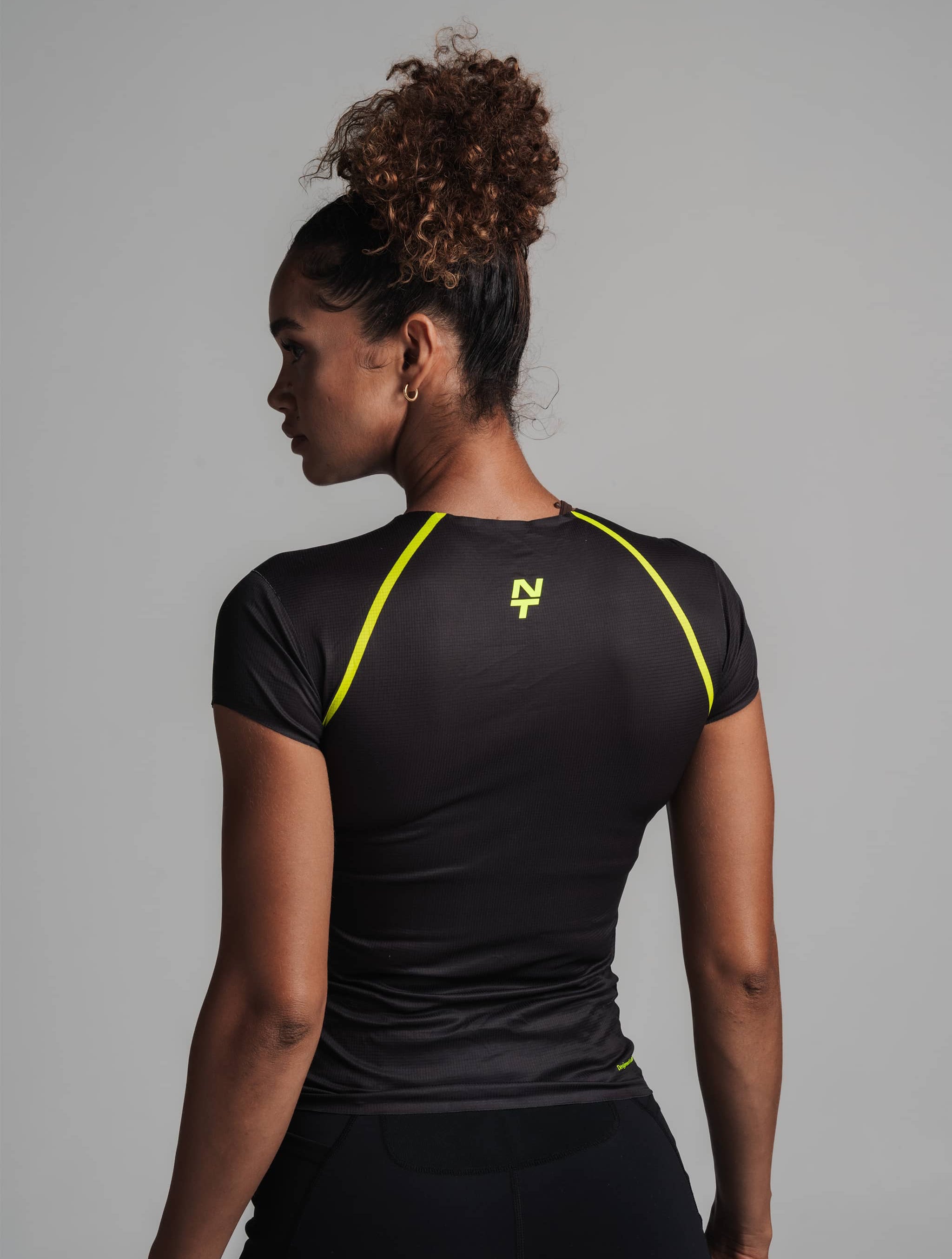 Women's Velocity Fitted Tee - Charcoal Black