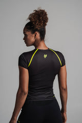 Women's Velocity Fitted Tee - Charcoal Black