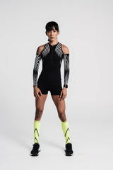 Women's Velocity Sprint Romper - Charcoal Black