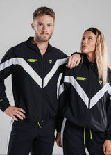 Velocity Unisex Track Suit - Charcoal Black/Lunar White