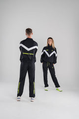 Velocity Unisex Track Suit - Charcoal Black/Lunar White