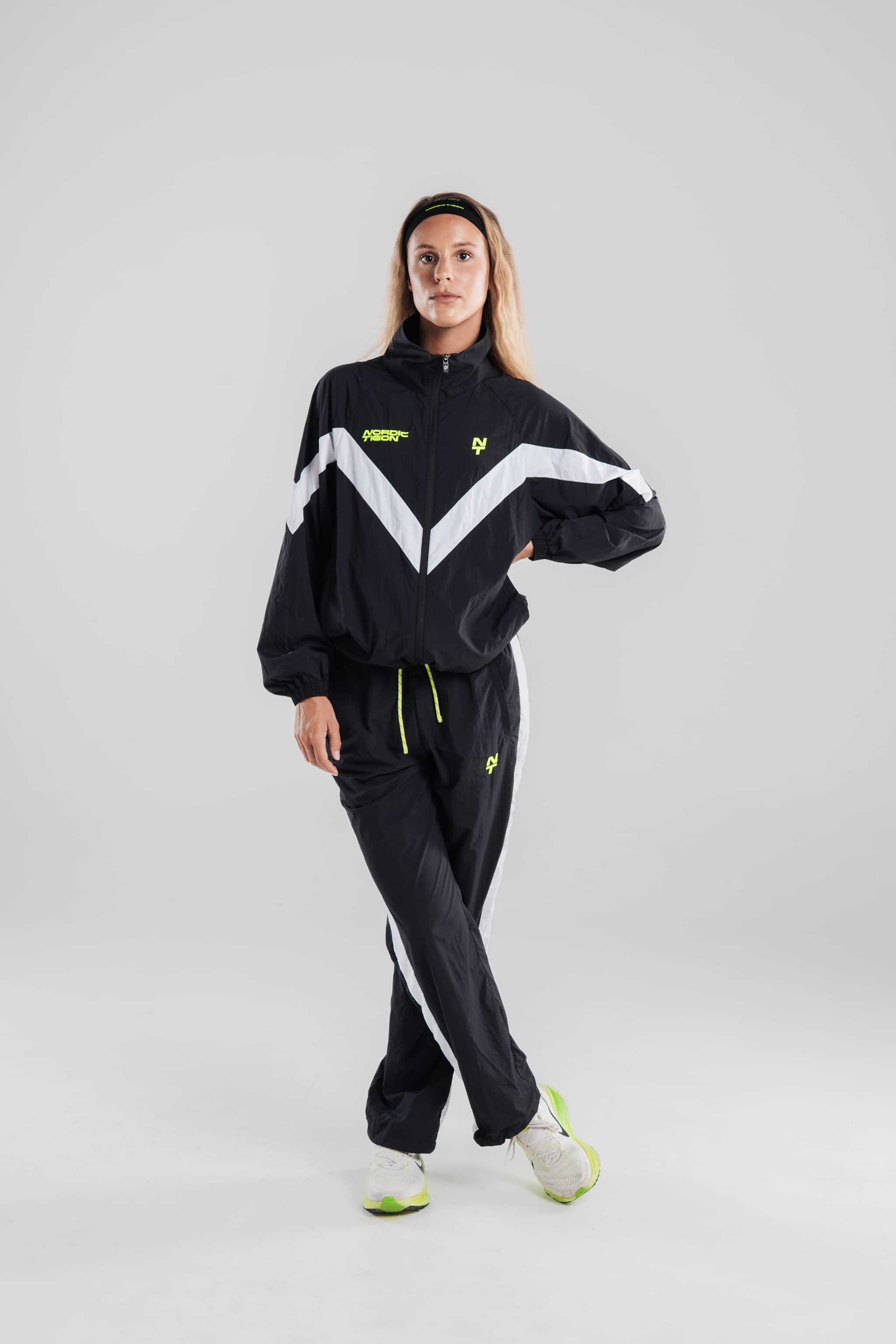 Velocity Unisex Track Suit - Charcoal Black/Lunar White