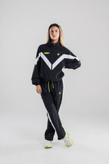 Velocity Unisex Track Suit - Charcoal Black/Lunar White