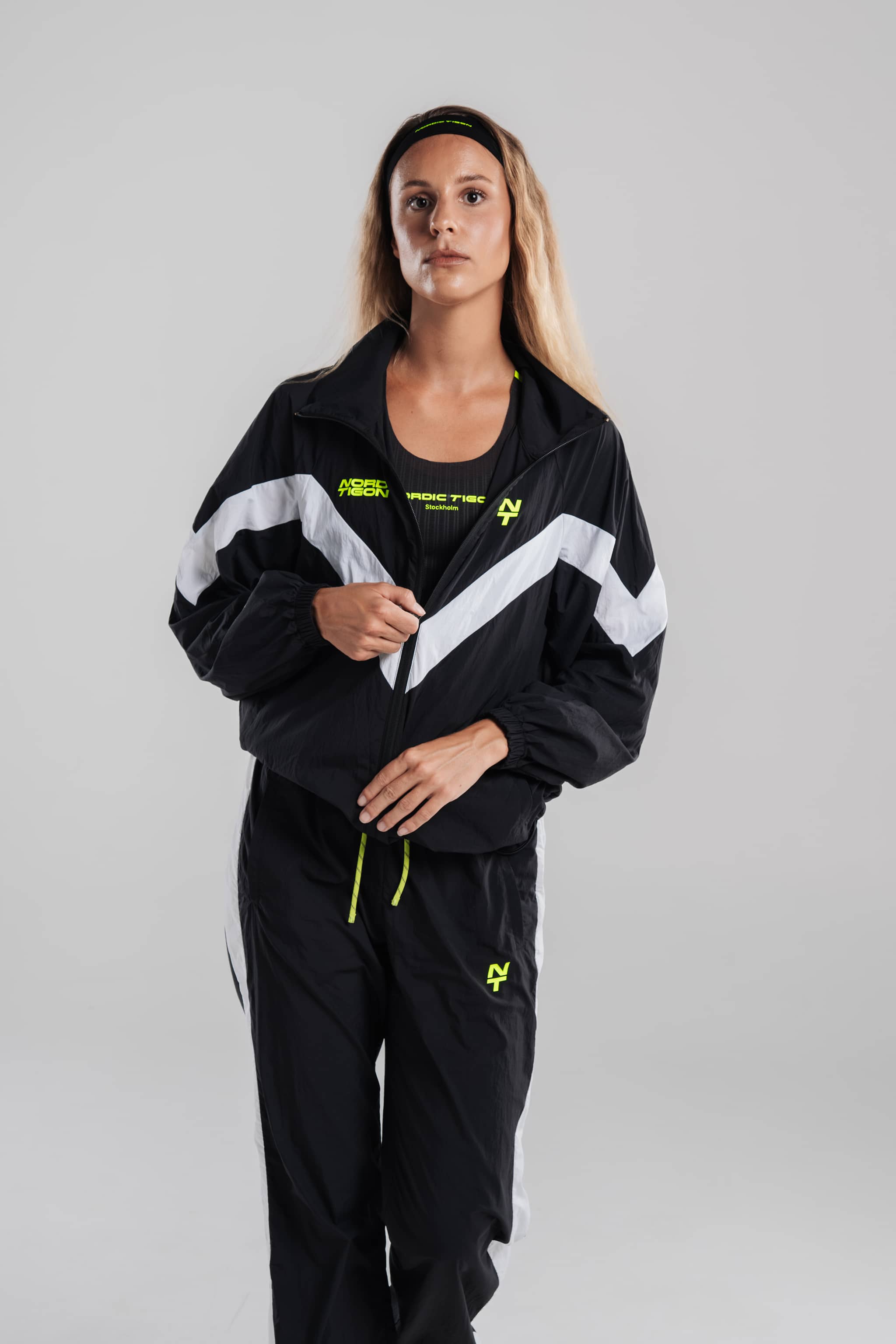 Velocity Unisex Track Suit - Charcoal Black/Lunar White