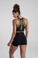 Women's Velocity Cropped Tank - Charcoal Black (BUY 1 GET 1 FREE – ADD 2 TO CART)