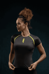 Women's Velocity Fitted Tee - Charcoal Black