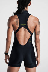 Women's Velocity Core Romper - Charcoal Black