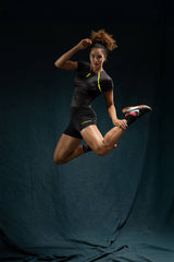 Women's Velocity Fitted Tee - Charcoal Black