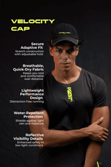 Velocity Cap - Charcoal Black - Unisex Nordic Tigon Cap