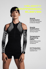 Velocity Compression Sleeves - Charcoal Black Nordic Tigon Compression Sleeves