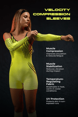 Velocity Compression Sleeves - Flash Yellow - Unisex Nordic Tigon Compression Sleeves