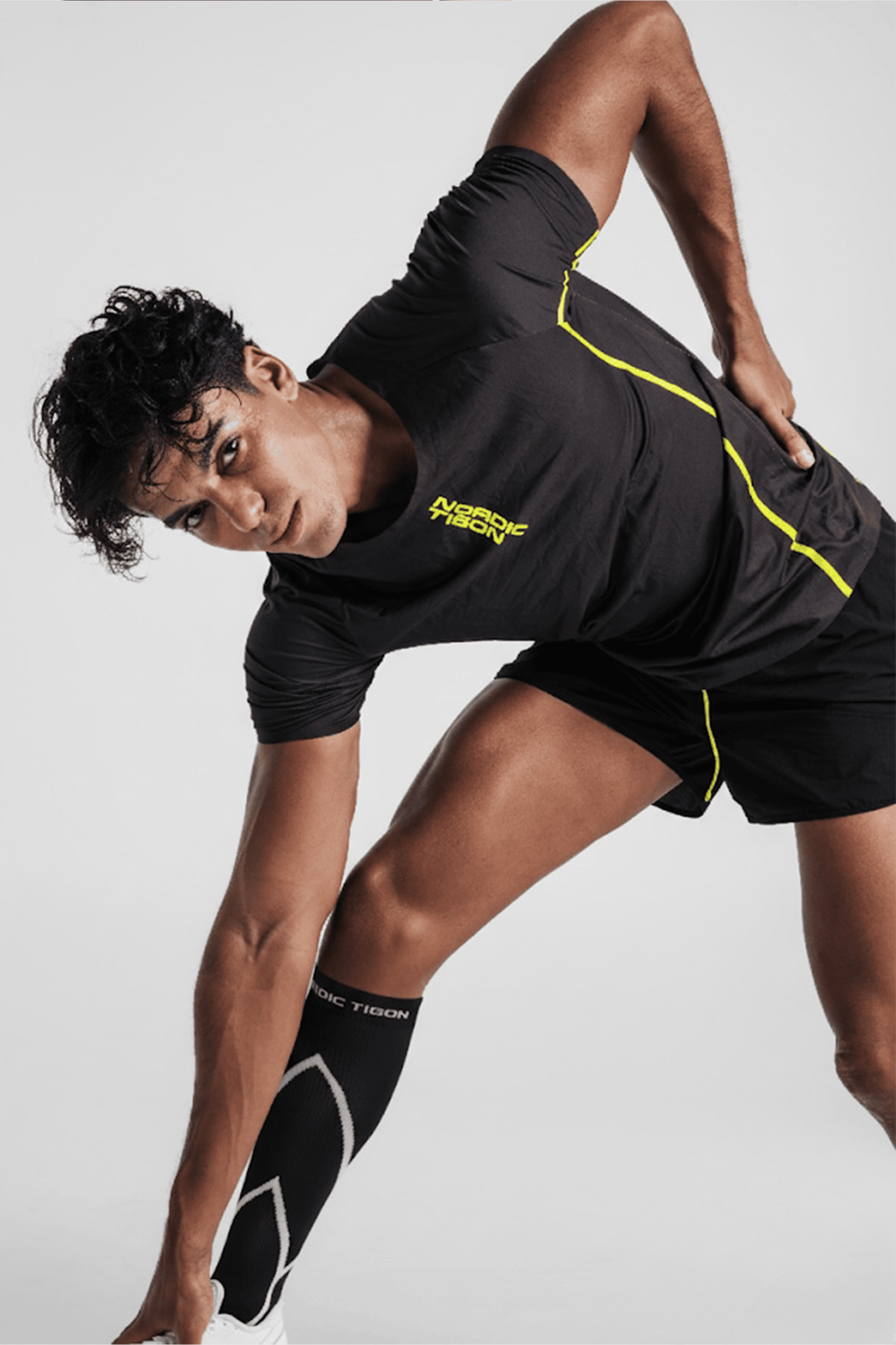 Velocity Compression Socks - Long - Charcoal Black - Unisex Nordic Tigon Compression Socks