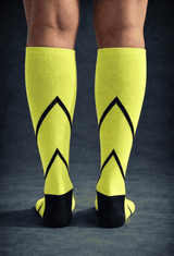 Velocity Compression Socks - Long - Flash Yellow - Unisex Nordic Tigon Compression Socks