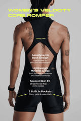 Women's Velocity Core Romper - Charcoal Black Nordic Tigon Romper