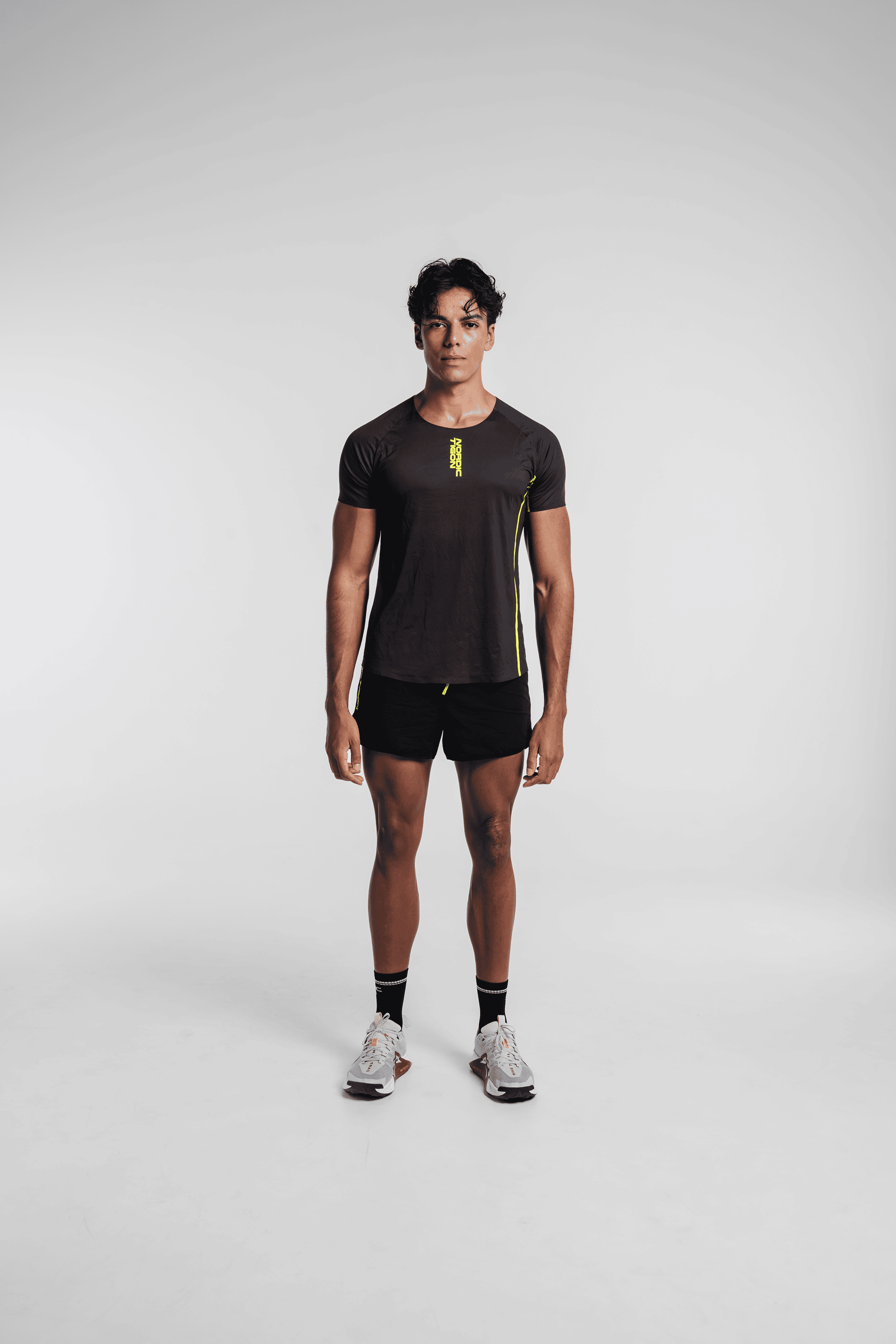 Men's Velocity Fitted Tee - Charcoal Black Nordic Tigon T-Shirt