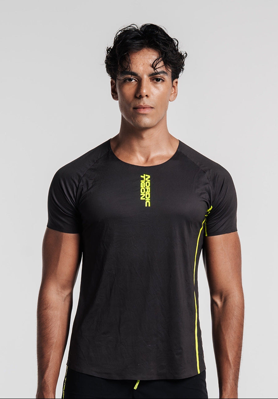 Men's Velocity Fitted Tee - Charcoal Black Nordic Tigon T-Shirt