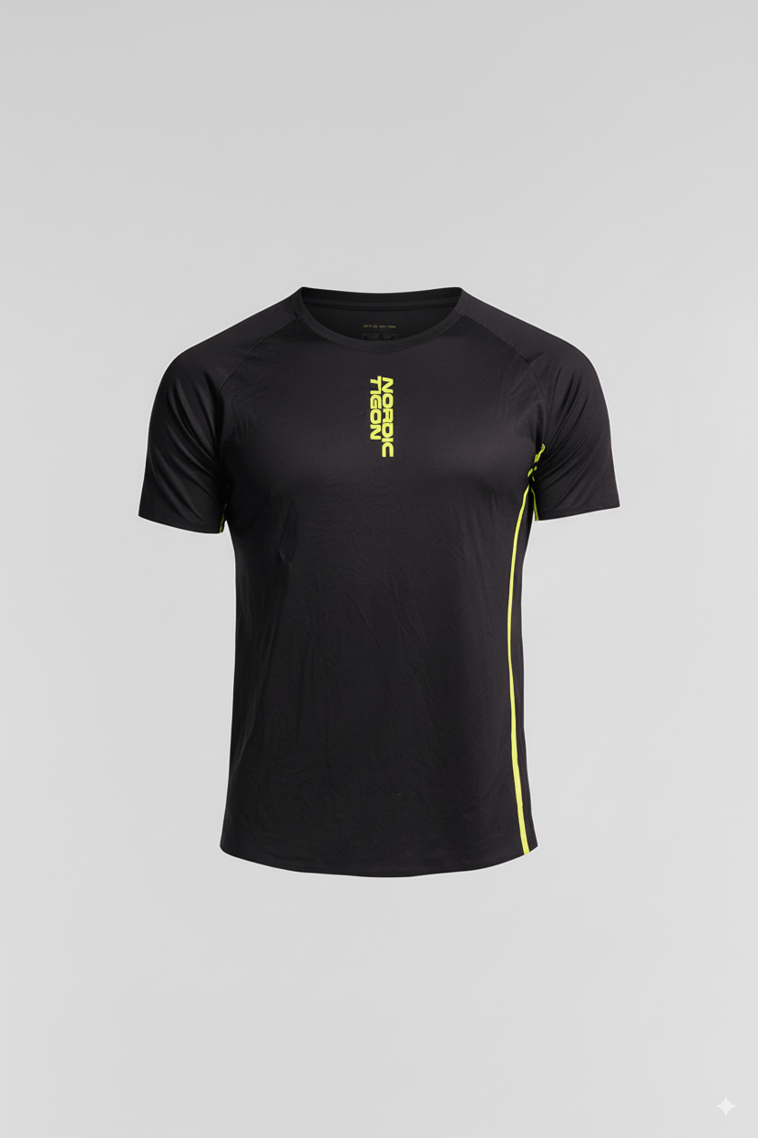 Men's Velocity Fitted Tee - Charcoal Black Nordic Tigon T-Shirt