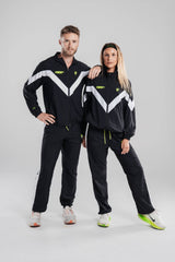 Velocity Unisex Track Suit - Charcoal Black/Lunar White